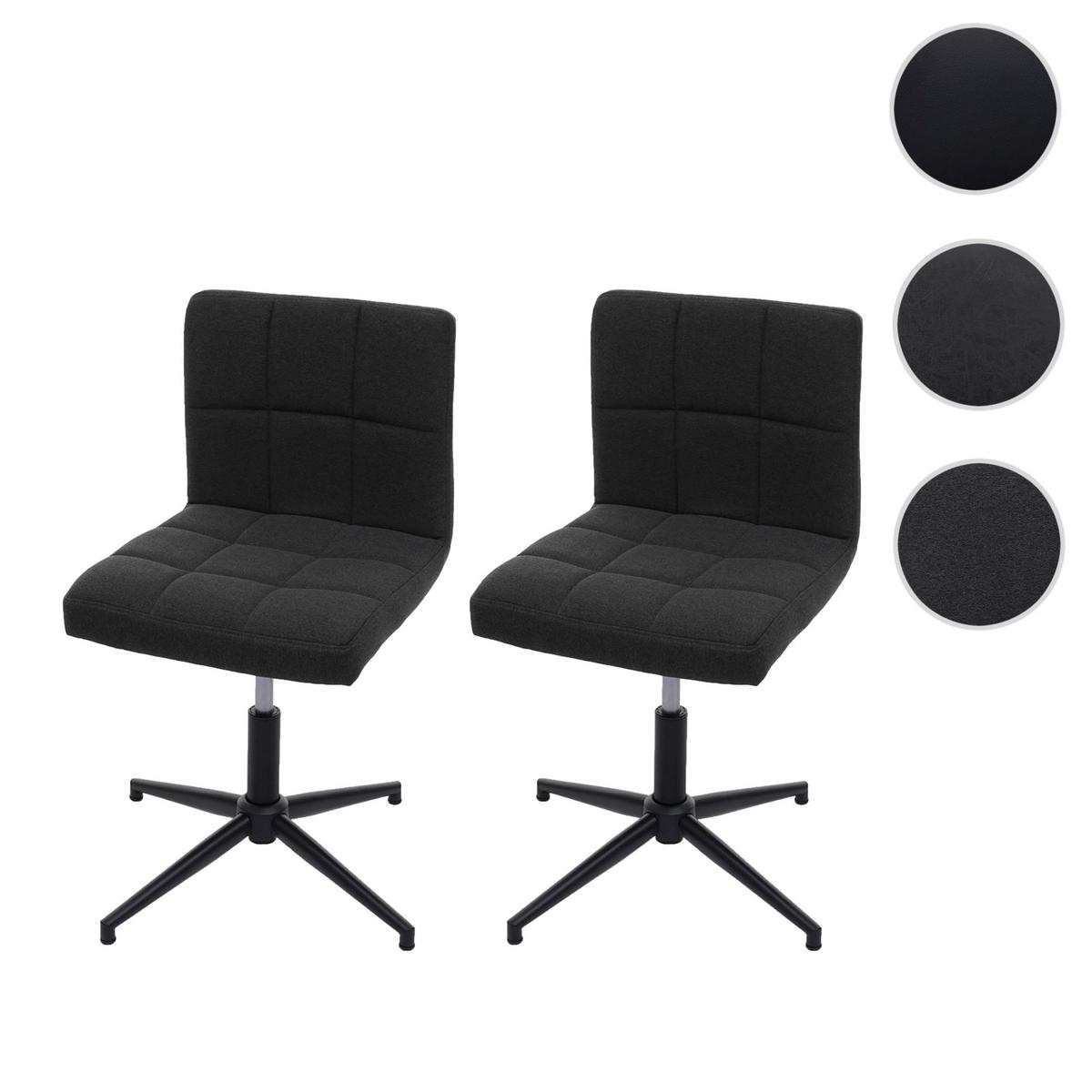 ESSZIMMERSTUHL Anthrazit 2er-Set - Anthrazit/Grau, Textil (64/90/64cm) - MCW