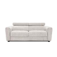 SOFA CALVERA 3-Sitzer, weiß - Schwarz/Weiß, Holzwerkstoff/Textil (204/79/106cm) - Wozimo