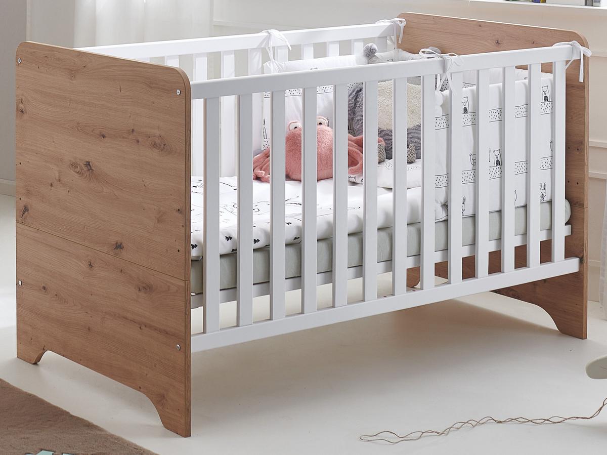 BABYZIMMER SET Marlon 3-tlg. - Weiß/Eiche Artisan, Holz/Holzwerkstoff (1/1/1cm) - arthur berndt