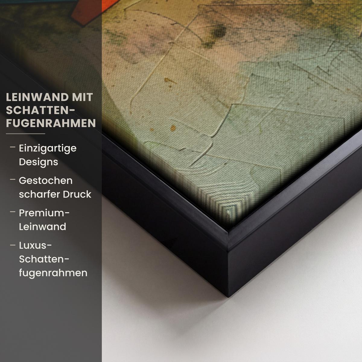 LEINWAND Bilder mit Rahmen - Kunst - Abstrakt - Modern - 60x40 - Gelb, Textil (60/40cm) - MuchoWow