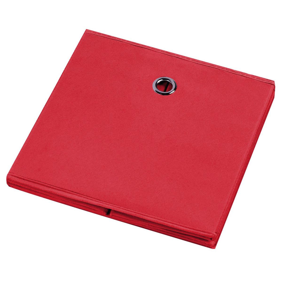 FALTBOX ELA 2er-Set rot - Rot, Textil (27/27/27cm) - IDIMEX