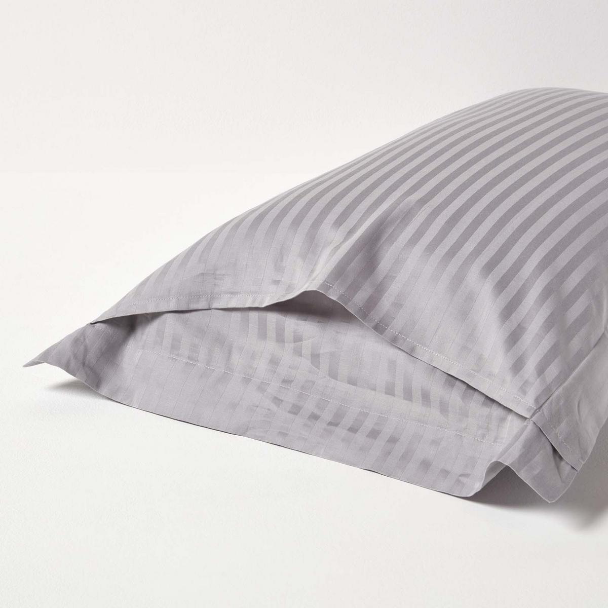 KISSENBEZUG Damast mit Stehsaum, Fadendichte 330 - Grau, Textil (48/74cm) - Homescapes