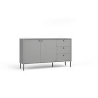 KOMMODE NIMB 156,2/89,2/40,5cm mit 3 Schubladen 2 Türen Grau - Grau, Holzwerkstoff (156.2/89.2/40.5cm) - MASSENO