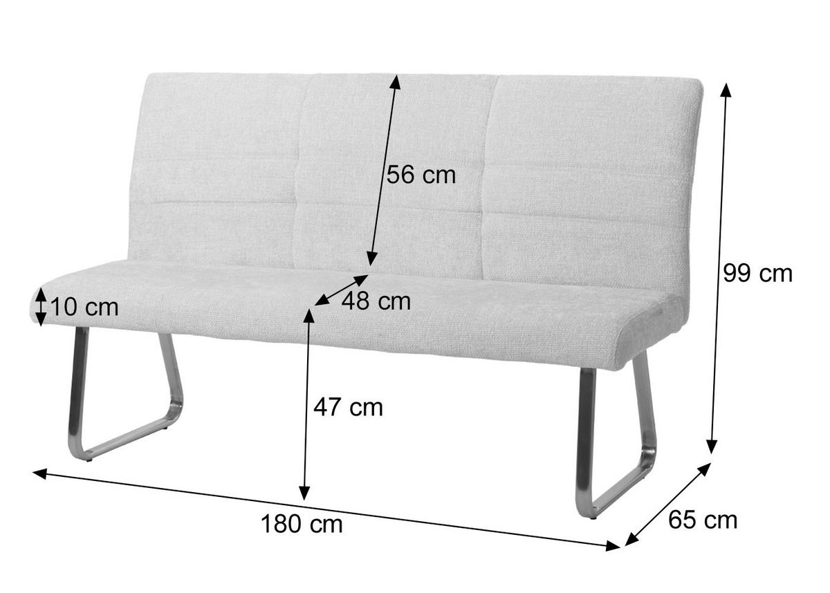 ESSZIMMER-SET Braun 5er-Set - Braun, Textil (180/99/65cm) - MCW
