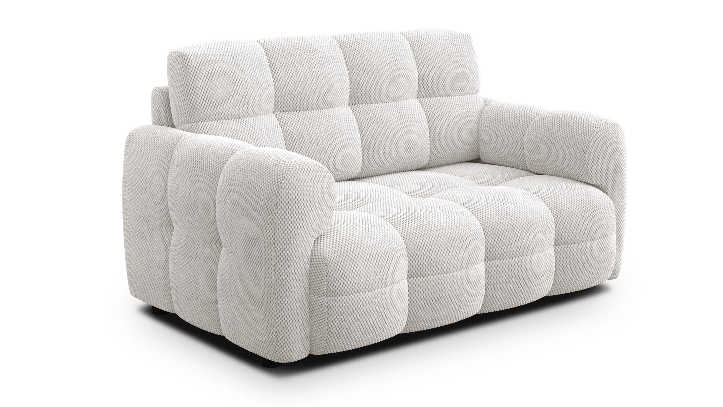 SOFA MELLOW 2-Sitzer, creme - Creme/Schwarz, Holz/Textil (153/87/98cm) - Wozimo