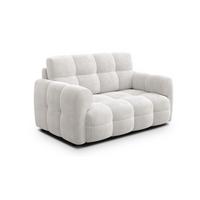 SOFA MELLOW 2-Sitzer, creme - Creme/Schwarz, Holz/Textil (153/87/98cm) - Wozimo
