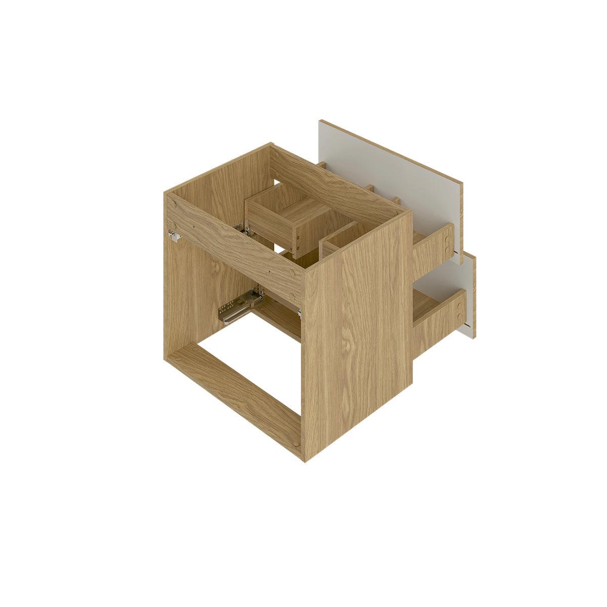 WASCHTISCH 60.6cm Viggo Holz - Braun, Holzwerkstoff (60.6/52.2/46.5cm) - Petits-meubles