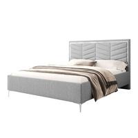 POLSTERBETT AURORA II 160x200 mit Bettkasten Boston Light Grey - Hellgrau, Textil (160/200cm) - Lookway