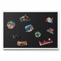 MAGNETTAFEL 60x40 cm Weißer Rahmen Farbe Schwarz - Brombeere, Metall (60/50/0.4cm) - TULUP