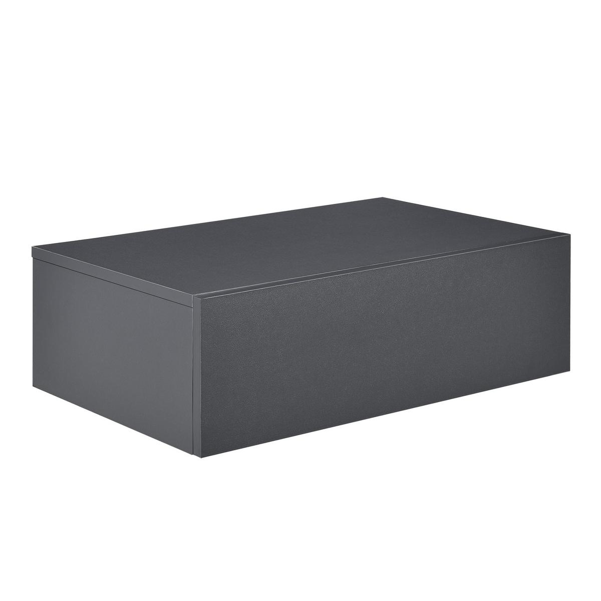 NACHTTISCH Oslo, 2er Set, hängend, mit Schublade - Dunkelgrau, Holzwerkstoff (46/15/30cm) - [en.casa]