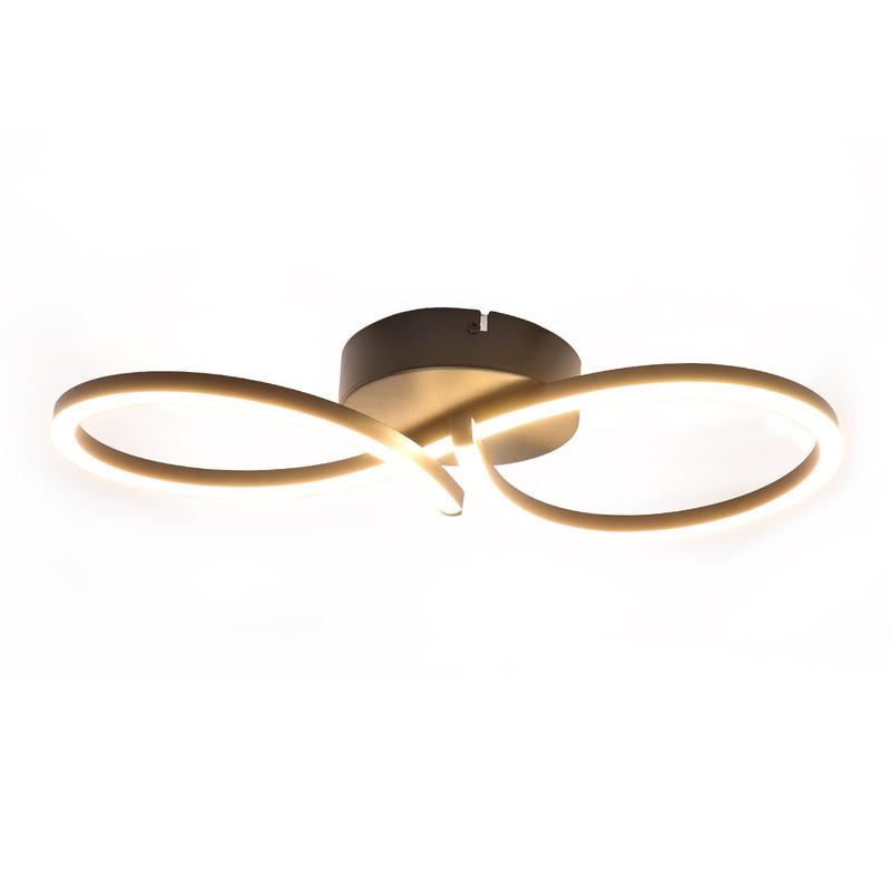 LED-DECKENLEUCHTE Mackall 19/45/8cm - Schwarz, Metall (45/19/8cm) - Nettlife