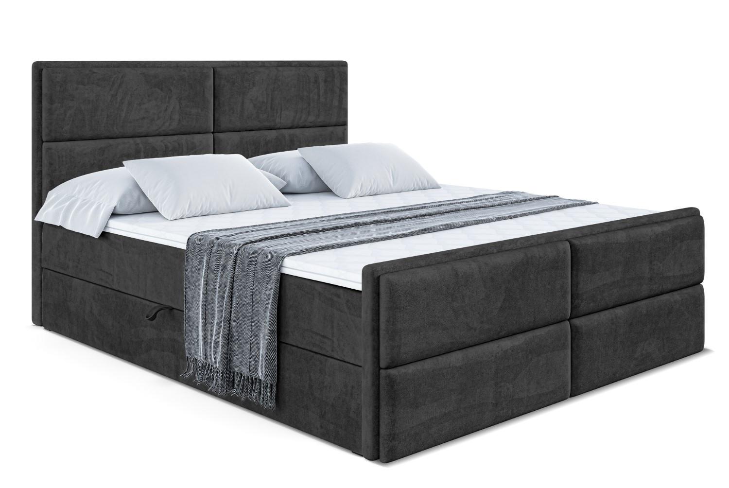BOXBETT AURA-Z - 200 x 200 - H4 - Schwarz - Schwarz, Holzwerkstoff (200/200cm) - ALTDECOR