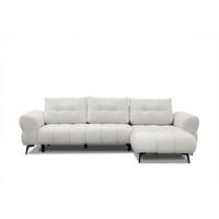ECKSOFA SALVINI 4-Sitzer, weiß - Schwarz/Weiß, Holzwerkstoff/Textil (292/158cm) - Wozimo