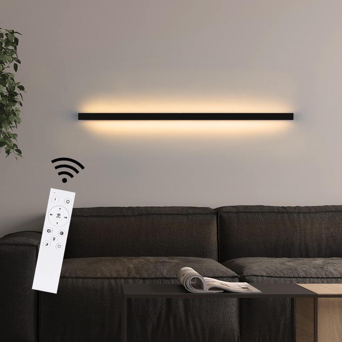 LED WANDLEUCHTE Schatz - Schwarz, Metall (4/3/100cm) - Nettlife