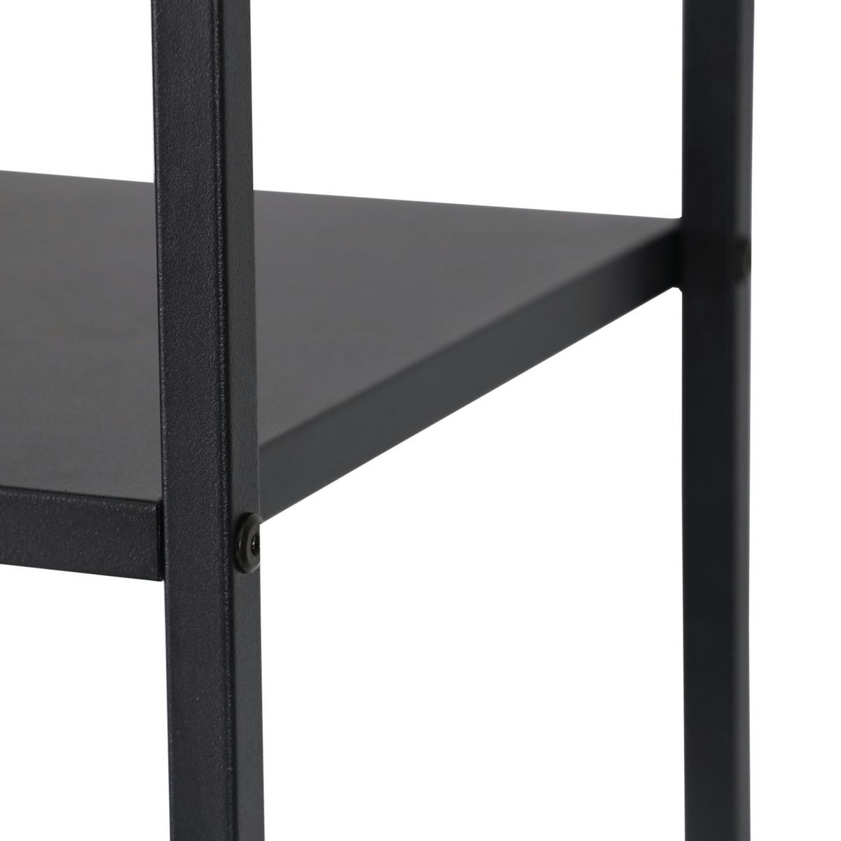 STANDREGAL Vehmaa - Schwarz, Metall (90/188/30cm) - [en.casa]