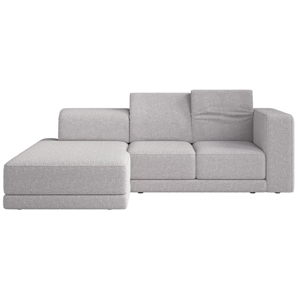 ECKSOFA Novals L-Form, 4-Sitzer, links 278 cm - Hellgrau/Schwarz, Holz/Kunststoff (278/168cm) - Selsey