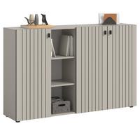 FLURKOMMODE Kaschmir 150 x 96 cm, Schuhschrank mit 9 Fächern - Kaschmir/Schwarz, Holzwerkstoff/Kunststoff (150/96/37cm) - Inn.Furn
