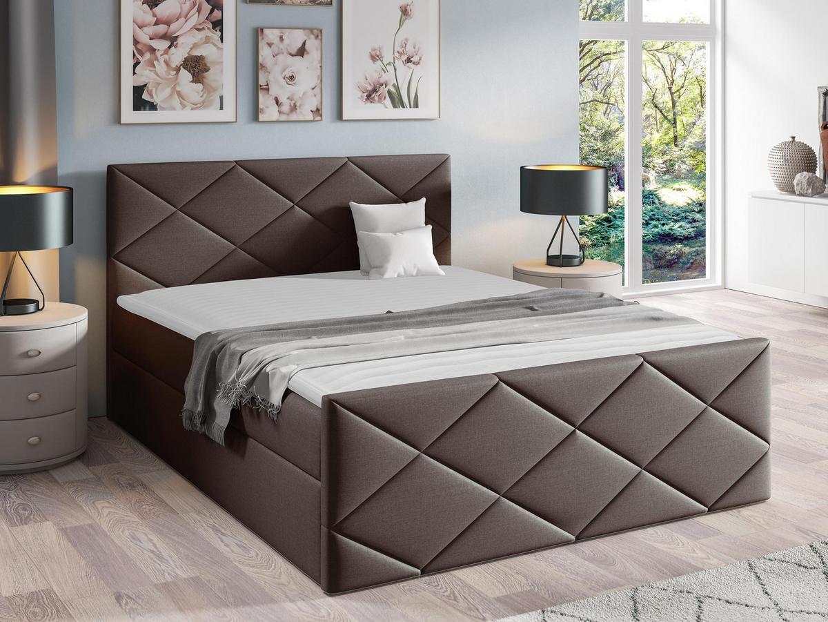 BOXBETT Herkules - H3 - Dunkelbraun, Holz (160/200cm) - MIRJAN24
