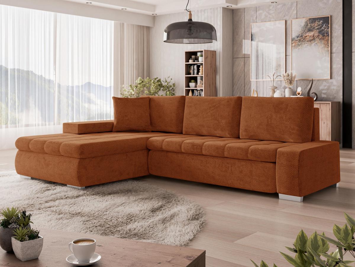 ECKSOFA Orkan Mini - Braun, Holz/Textil (265/185cm) - MIRJAN24