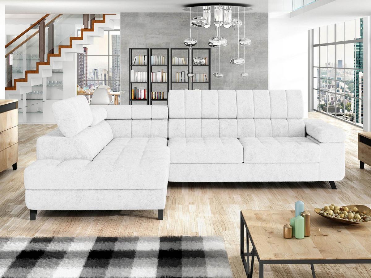 ECKSOFA Nord, Seite: Links - Hellgrau/Schwarz, Holz/Textil (264/203cm) - MIRJAN24