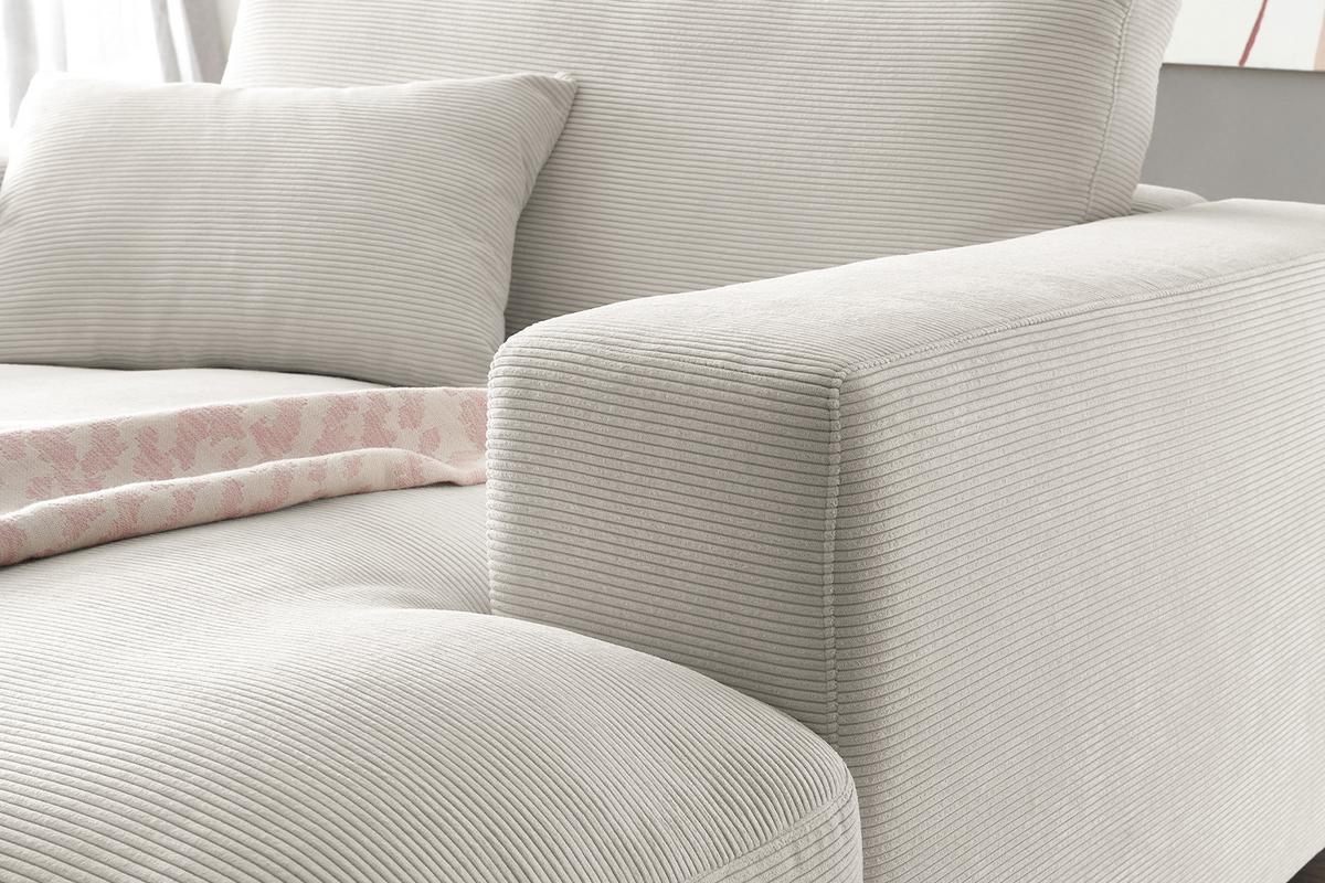 LONGSEAT MADELINE Silber Cord - Silberfarben/Schwarz, Kunststoff/Textil (150/86/170cm) - KAWOLA