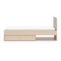 BETT 90/200 Alycia Beige - Holzeffekt - Braun, Holz (90/200cm) - Petits-meubles