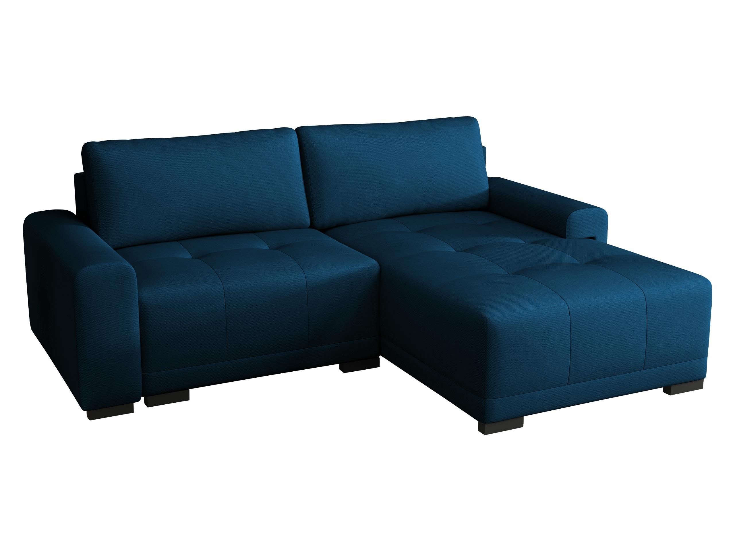 ECKSOFA Milton - Schwarz/Dunkelblau, Holz/Textil (237/180cm) - MIRJAN24