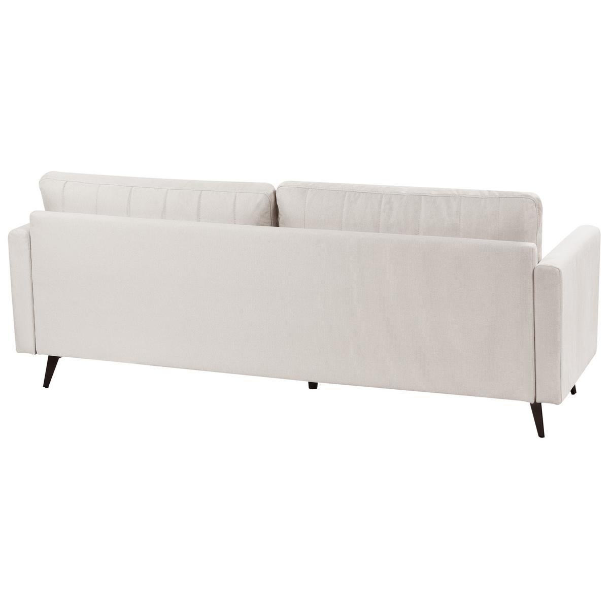 3-SITZER-SOFA Stoff Hellbeige Mala - Beige, Textil (205/82/76cm) - Beliani