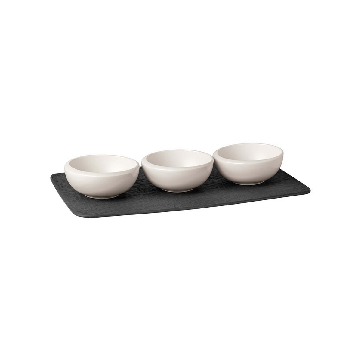DIPSCHÄLCHEN SET NewMoon schwarz-weiß - Schwarz/Weiß, Keramik (1cm) - Villeroy & Boch