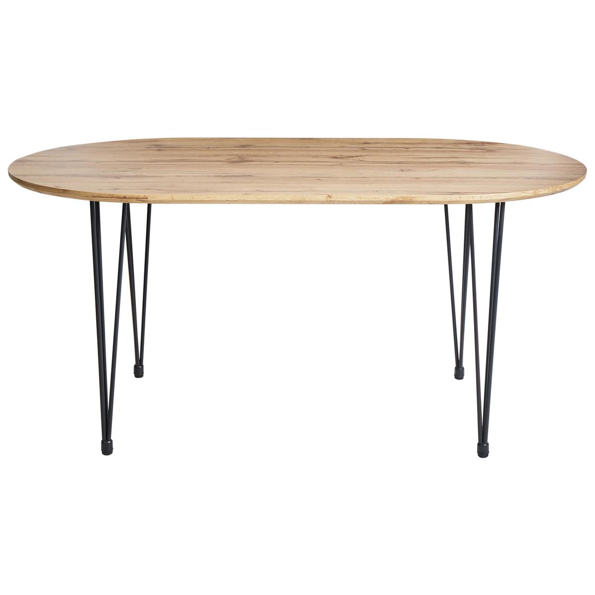 ESSTISCH Hellbraun 160/90 cm Cavell - Hellbraun, Holzwerkstoff (160/90/75cm) - Beliani