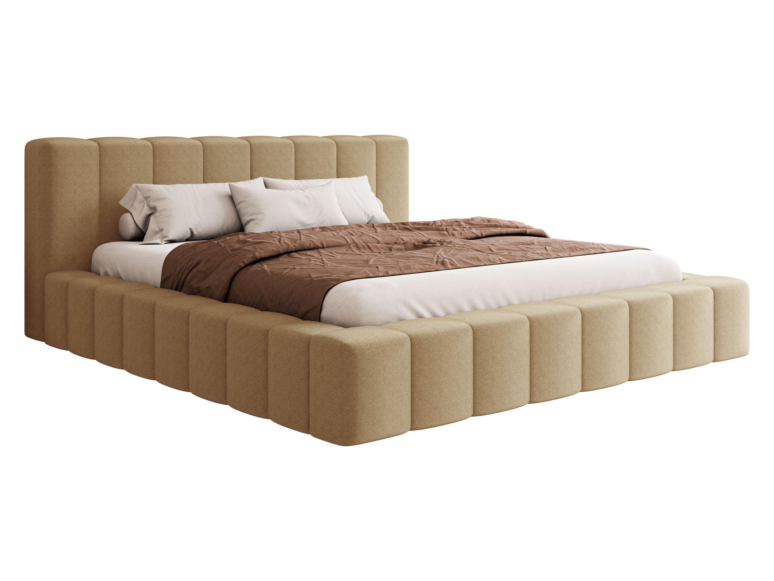 POLSTERBETT Makira - Beige, Holz/Holzwerkstoff (160/200cm) - MIRJAN24
