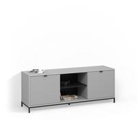 LOWBOARD Aterno Grau 150 x 60 cm mit 2 Türen - Grau, Holzwerkstoff (150/60/40.1cm) - Livinity®