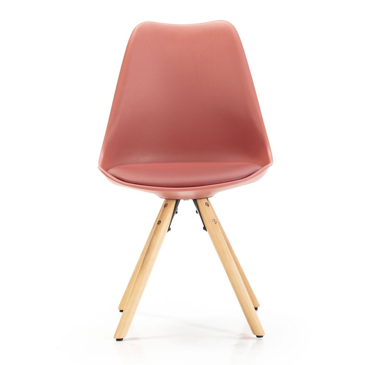 STUHL 2er-Set Jeff Rot - Rot, Holz/Kunststoff (49/84/54cm) - VS Venta-stock