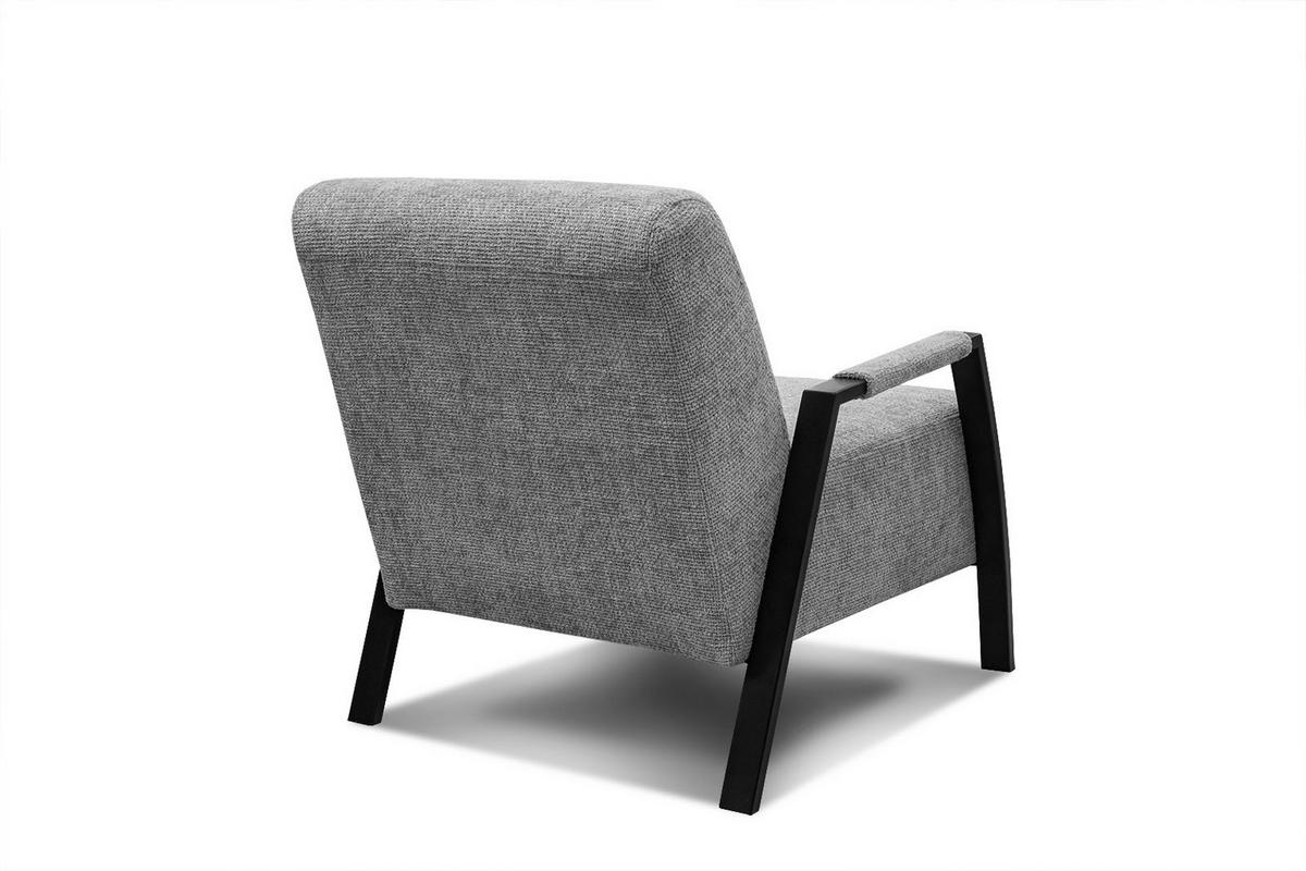 SESSEL KOBE, grau - Schwarz/Grau, Holz/Textil (72/76/90cm) - Wozimo