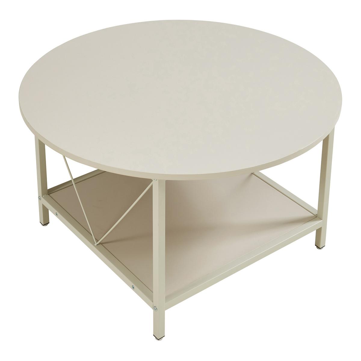 COUCHTISCH Filem 80/46 cm - Sandfarben, Holzwerkstoff/Metall (80/80/46cm) - [en.casa]