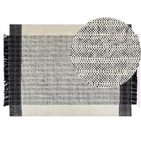TEPPICH geflochten Ketenli 200/140 cm - Weiß, Textil (140/200cm) - Beliani