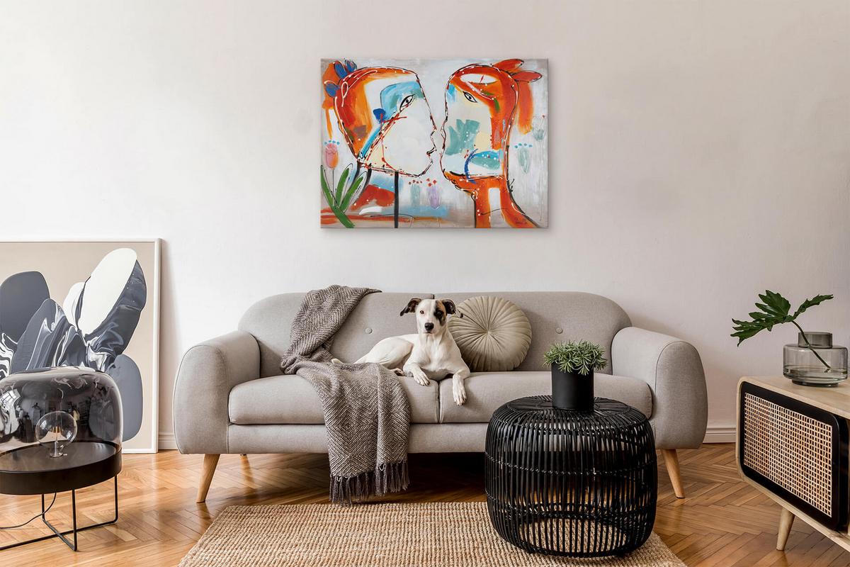 ÖLGEMÄLDE 100/75 cm - Multicolor, Holz/Textil (100/75cm) - KUNSTLOFT