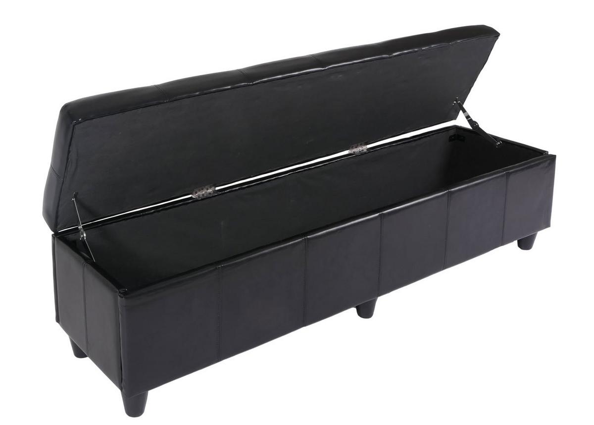 AUFBEWAHRUNGS-TRUHE XXL Schwarz - Schwarz, Textil (180/45/45cm) - MCW