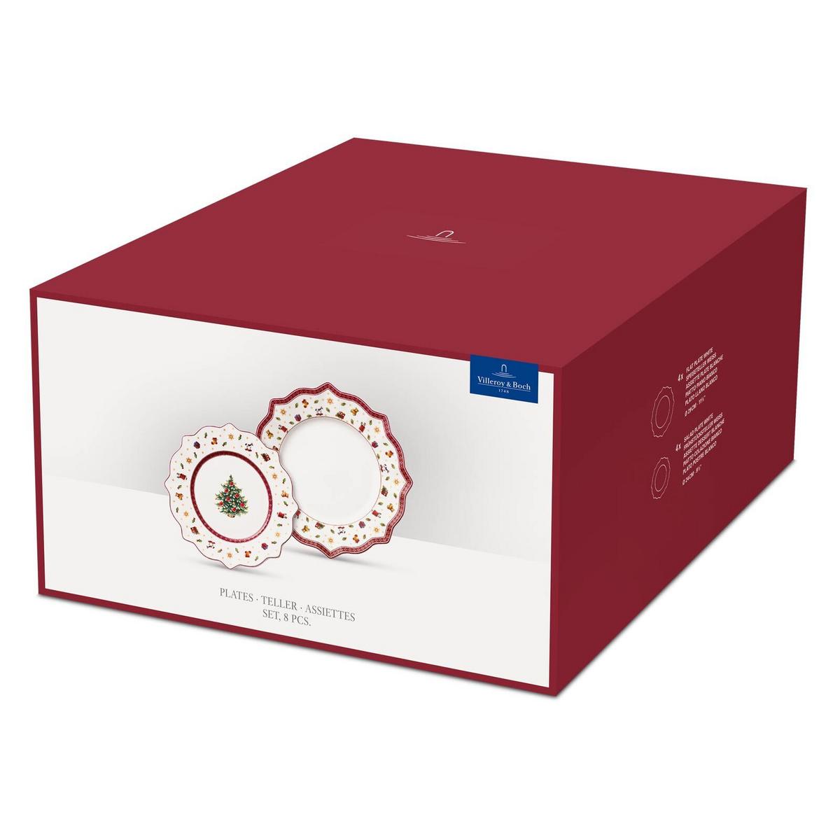 TELLER-SET Toy's Delight weiß-rot - Rot/Weiß, Keramik (30.5/17/30.5cm) - Villeroy & Boch