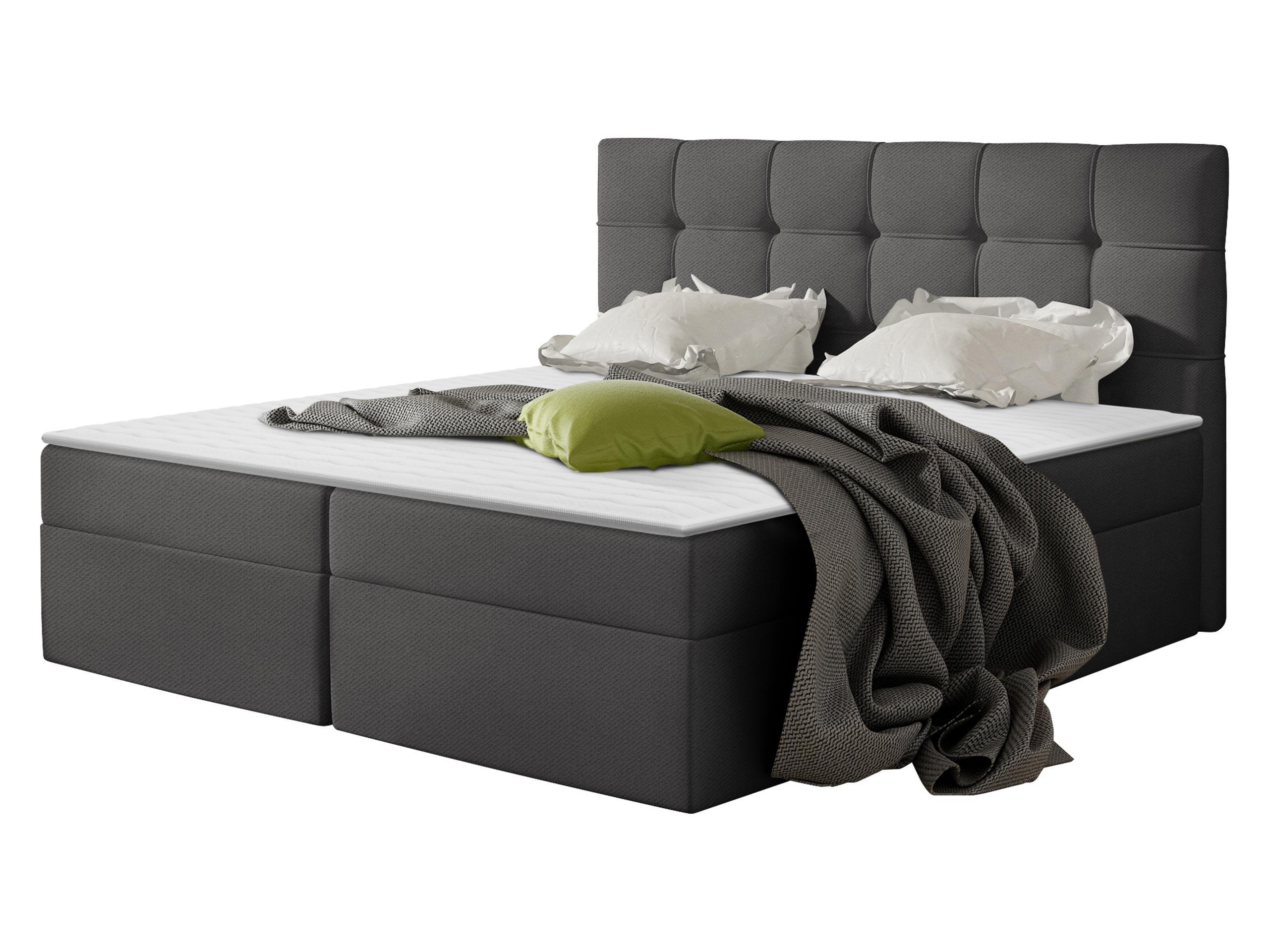 BOXBETT Nele - H3 - Dunkelgrau, Holz/Holzwerkstoff (160/200cm) - MIRJAN24