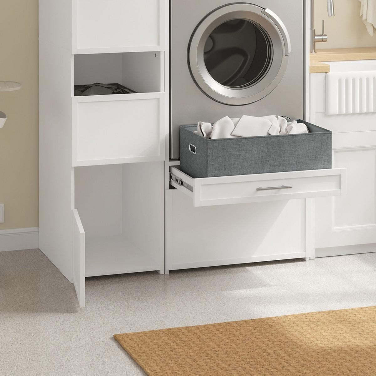 HOCHSCHRANK mit 4 Türen und offenen Fächern BZR232-W - Ahornfarben, Fell (60/186.4/40cm) - SoBuy