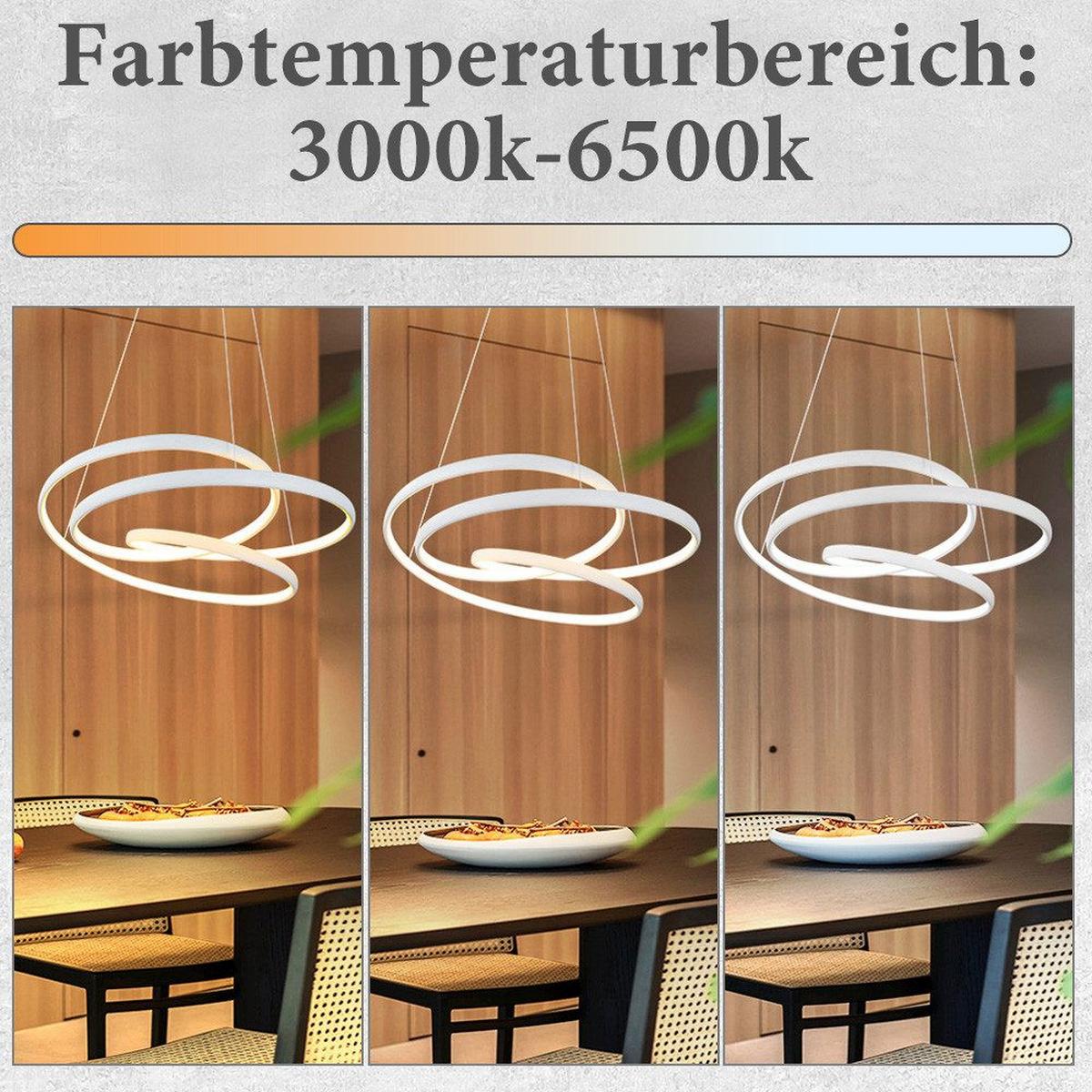LED-PENDELLEUCHTE Elowynne 50/50/150 cm - Weiß, Metall (50/50/150cm) - ZMH