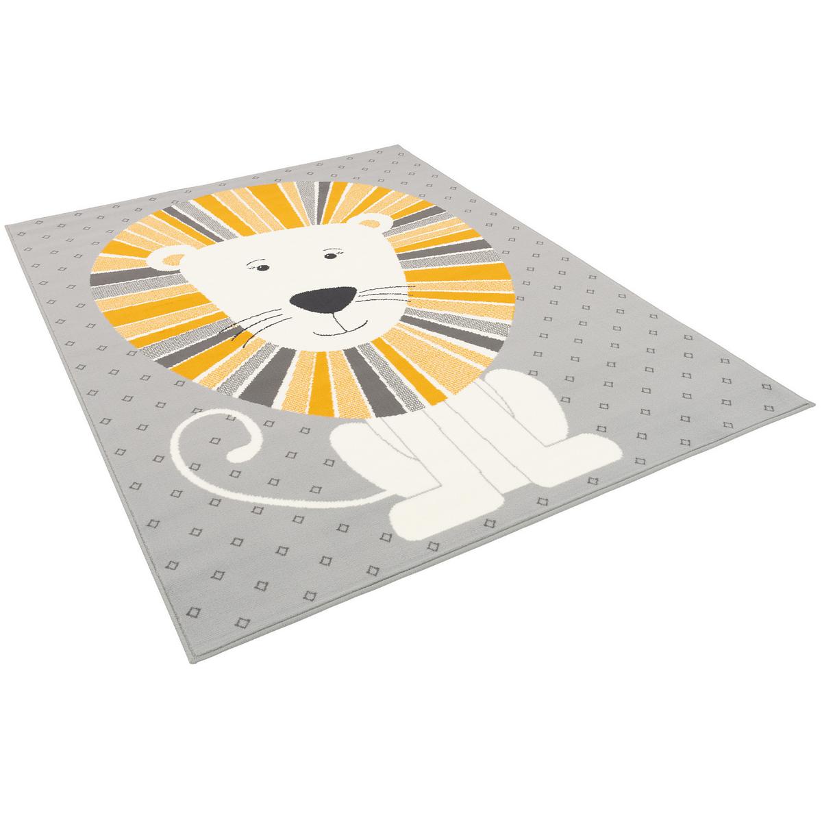 KINDERTEPPICH TRENDLINE LÖWE - Gelb/Grau, Textil (140/200cm) - Pergamon