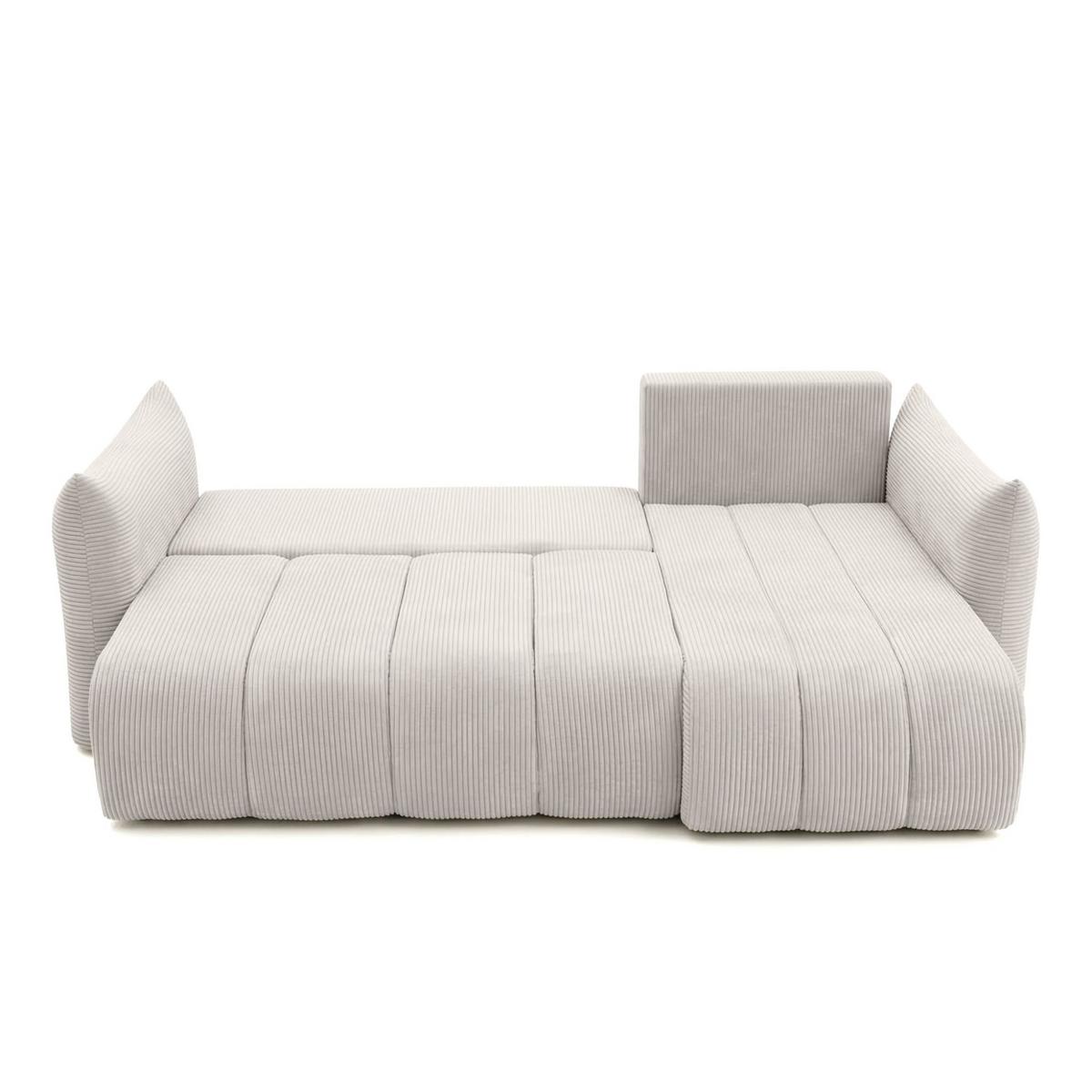 ECKSOFA Ontario Xs Mit Schlaffunktion - Beige, Holzwerkstoff/Textil (226/154cm) - Fun Möbel