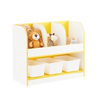 KINDERREGAL Weiß-Gold - Goldfarben/Weiß, Holzwerkstoff (70/58/30cm) - SoBuy