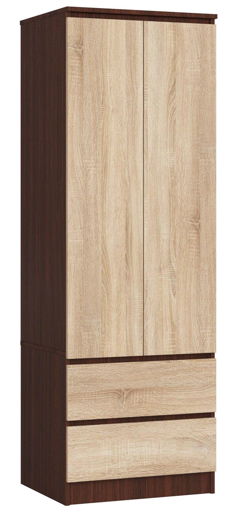 KLEIDERSCHRANK Dunkelbraun, Eiche Sonoma 180/60/51 - Dunkelbraun, Holzwerkstoff (60/180/51cm) - RAUMHIRSCH FURNITURE