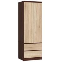 KLEIDERSCHRANK Dunkelbraun, Eiche Sonoma 180/60/51 - Dunkelbraun, Holzwerkstoff (60/180/51cm) - RAUMHIRSCH FURNITURE