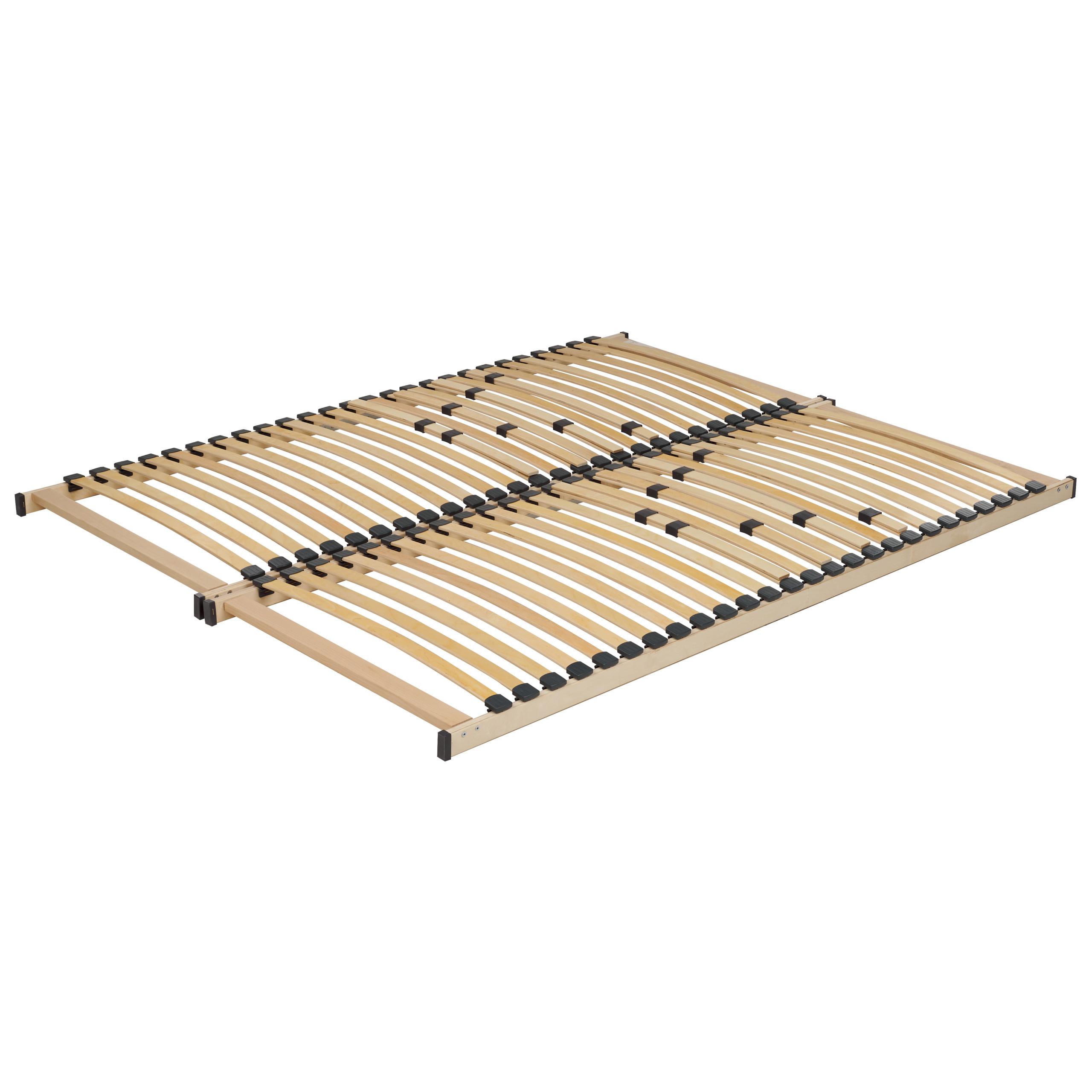 LATTENROST 160x200 cm Heller Holzfarbton Vouziers - Hellbraun, Holz (160/200cm) - Beliani