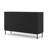 KOMMODE Schwarz, Schwarz, Schwarz 150/87/42 - Schwarz, Holzwerkstoff (150/87/42cm) - RAUMHIRSCH FURNITURE