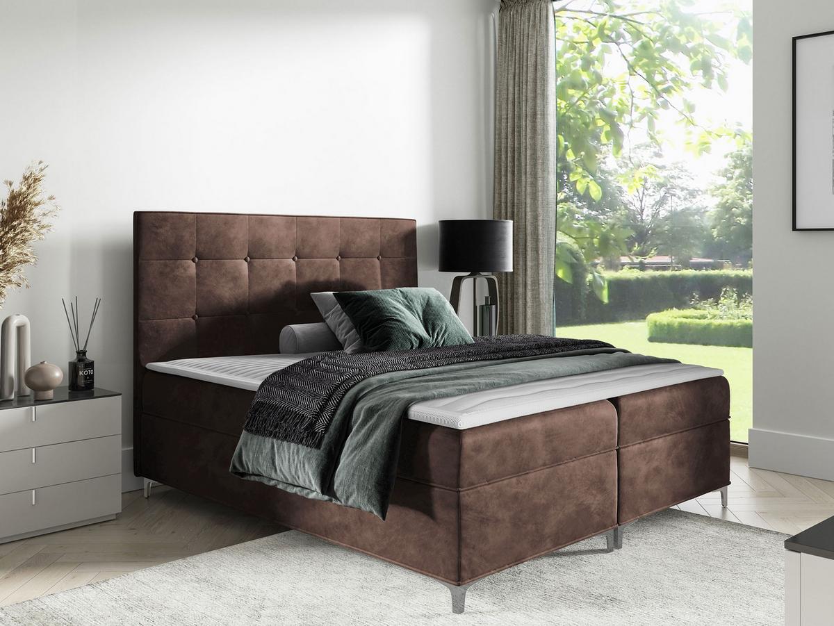 BOXBETT Snake - H3 - Braun, Holz (160/200cm) - MIRJAN24